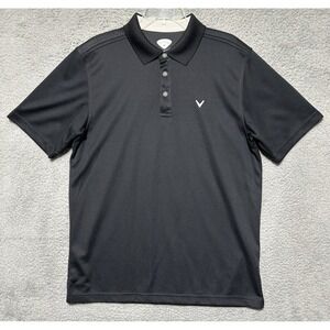 Callaway Womens Large‎ Performance Polo Golf Shirt Black Athletic